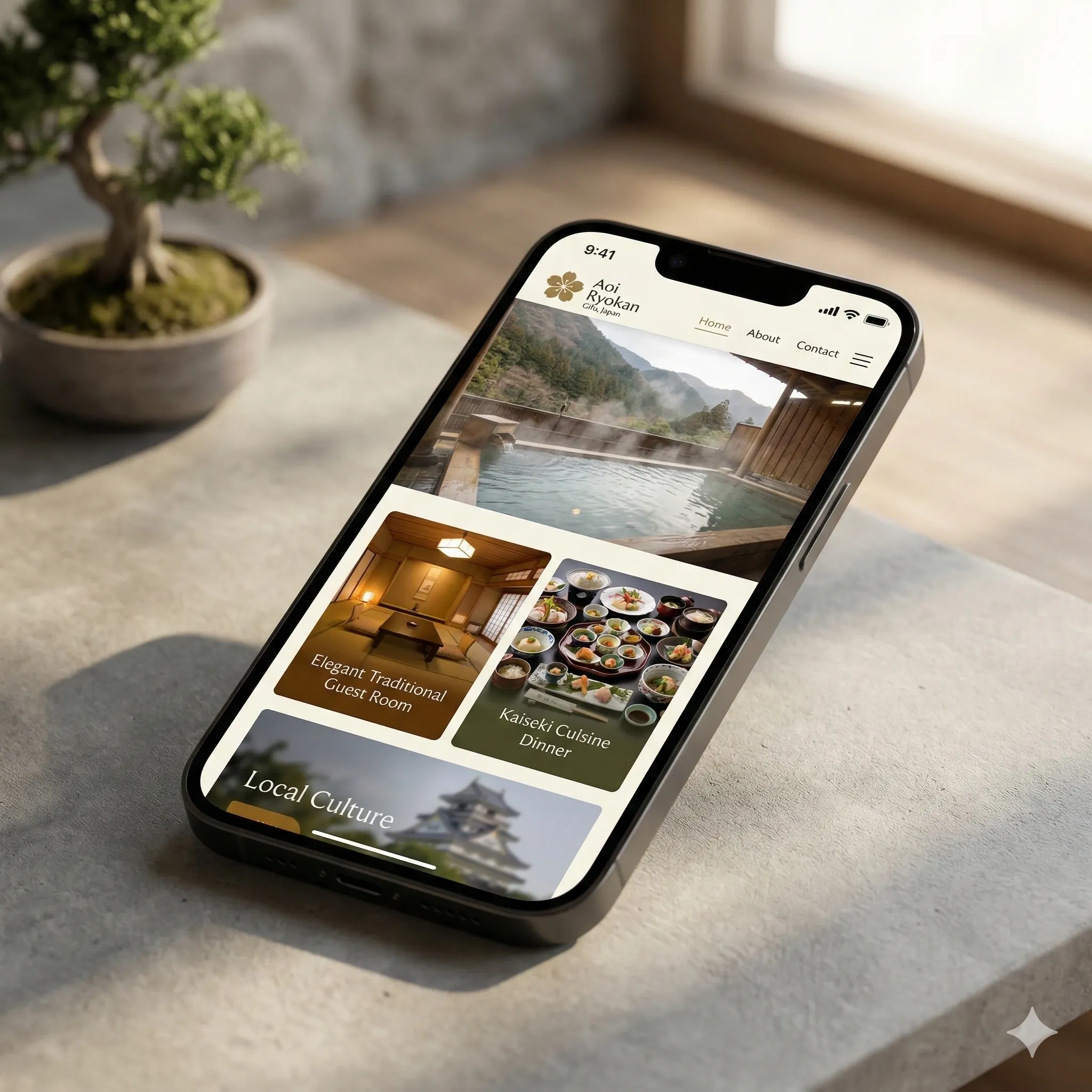 スマホ対応の美しいサイト完成イメージ